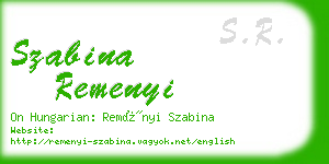 szabina remenyi business card